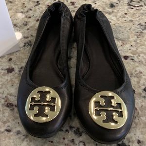 Tory Burch Black Reva Flats - Size 7.5
